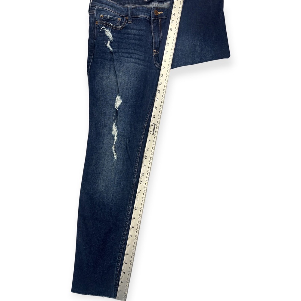Hollister Womens 7S 28x28 Low Rise Super Skinny Jeans Dark Wash Distressed Y2K - Picture 11 of 11